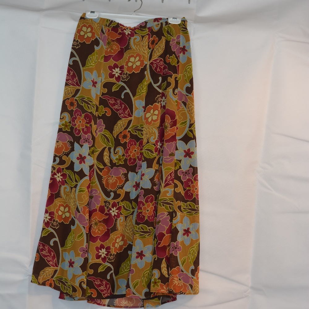 Coldwater Creek Flowered Skirt Size XL NWOT